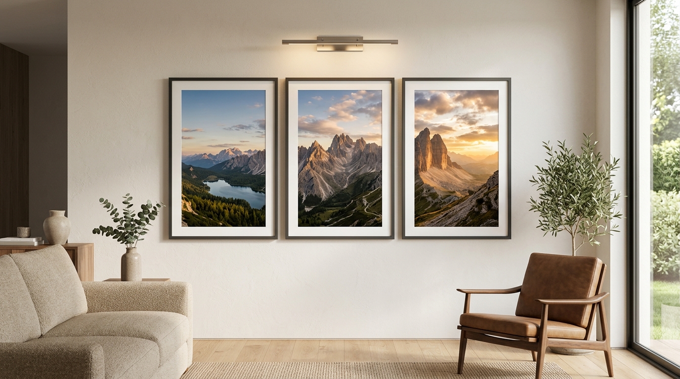 Modern 3-Panel Triptych Wall Art Display